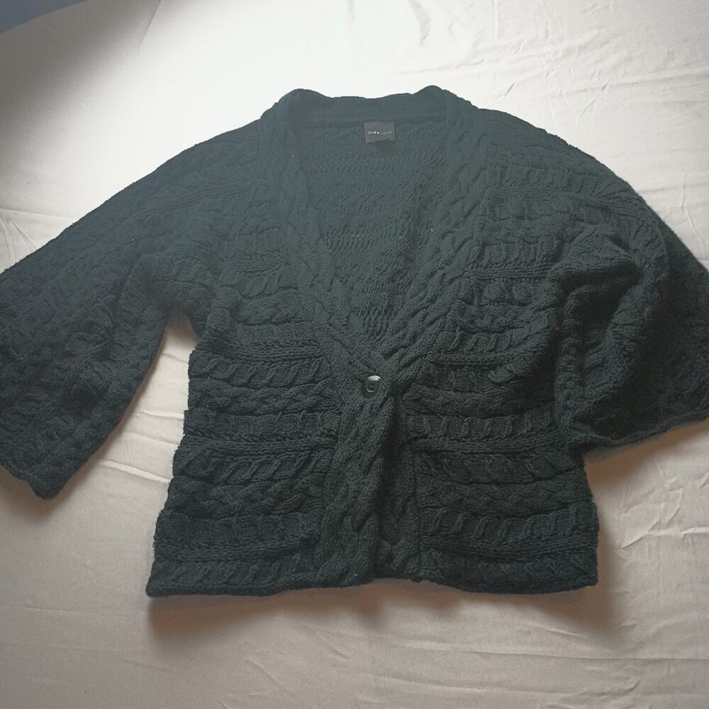 Vintage Chunky Knit City UNLTD Sweater Bell Sleeves Open Knit Womens size Medium